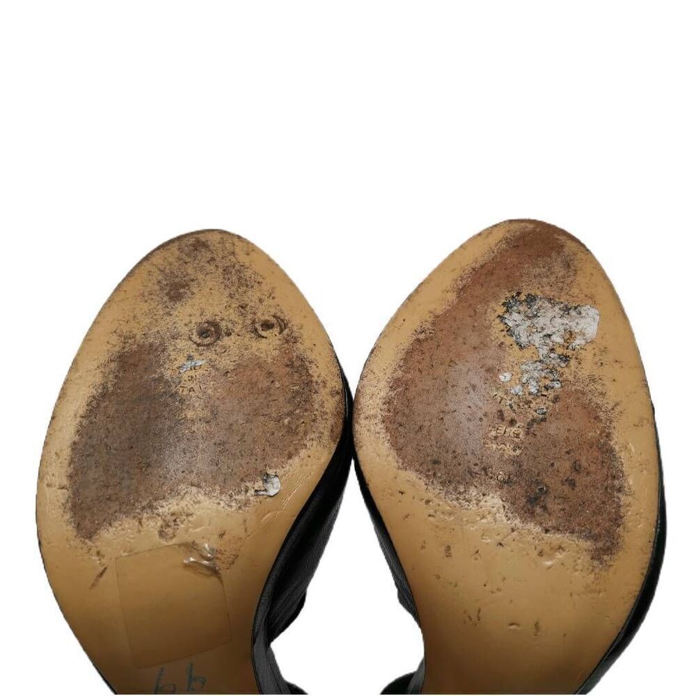 Rare Vintage Black Leather Moschino Cheap and Chic Coin Pouch Shoes | 1980s | Si - Picture 6 of 7